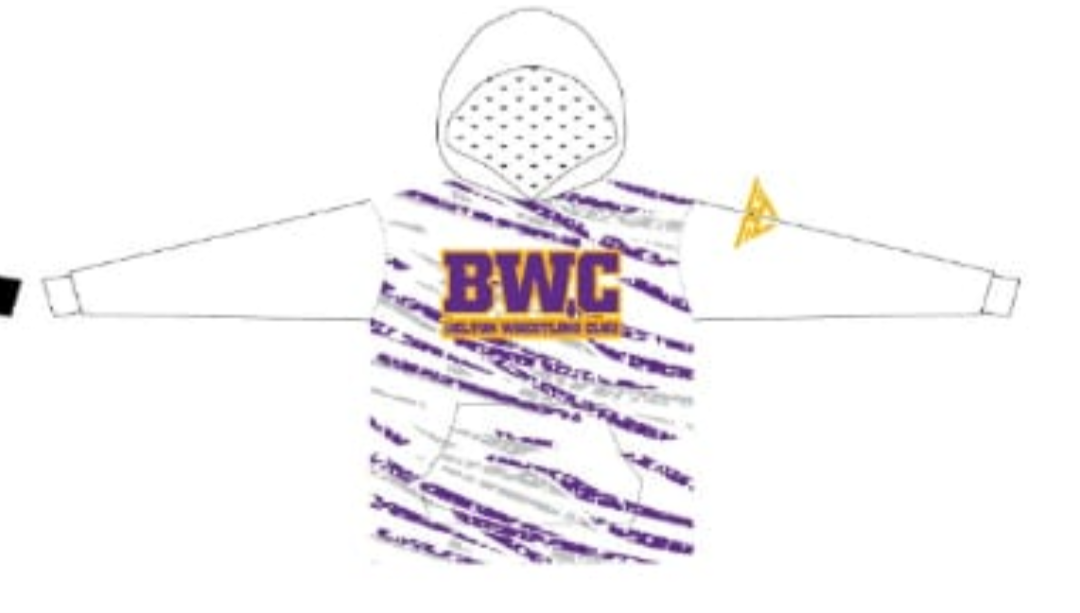 BWC White Striped Hoodie